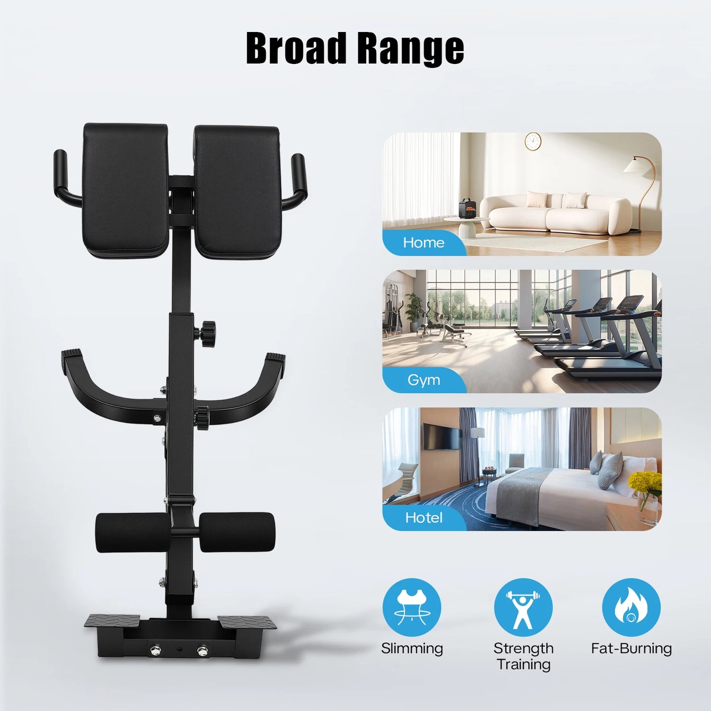 Back Extension Roman Chair With Foldable Steel Frame