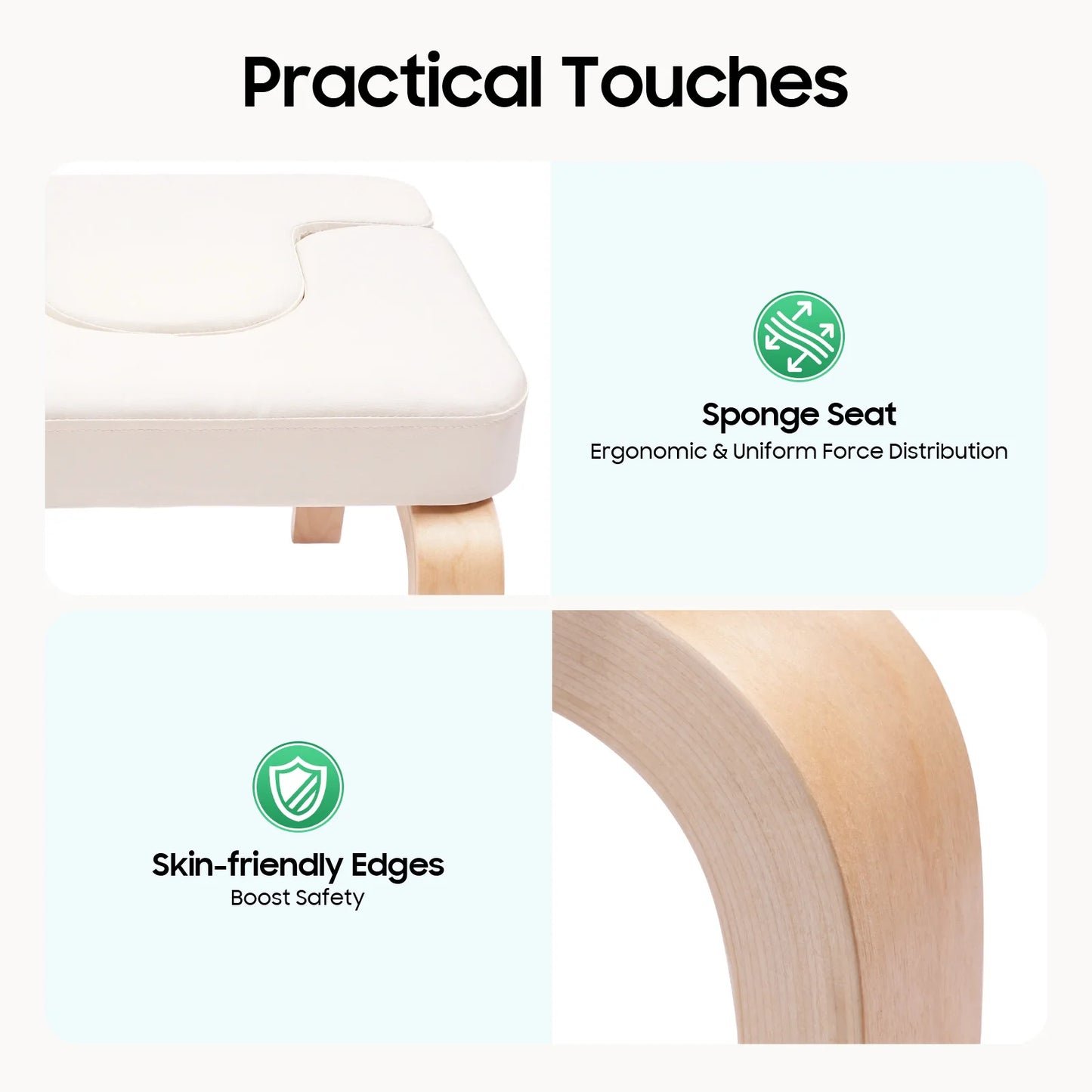 Wood Yoga Headstand Bench Stool Inversion Chair For Fatigue Relief