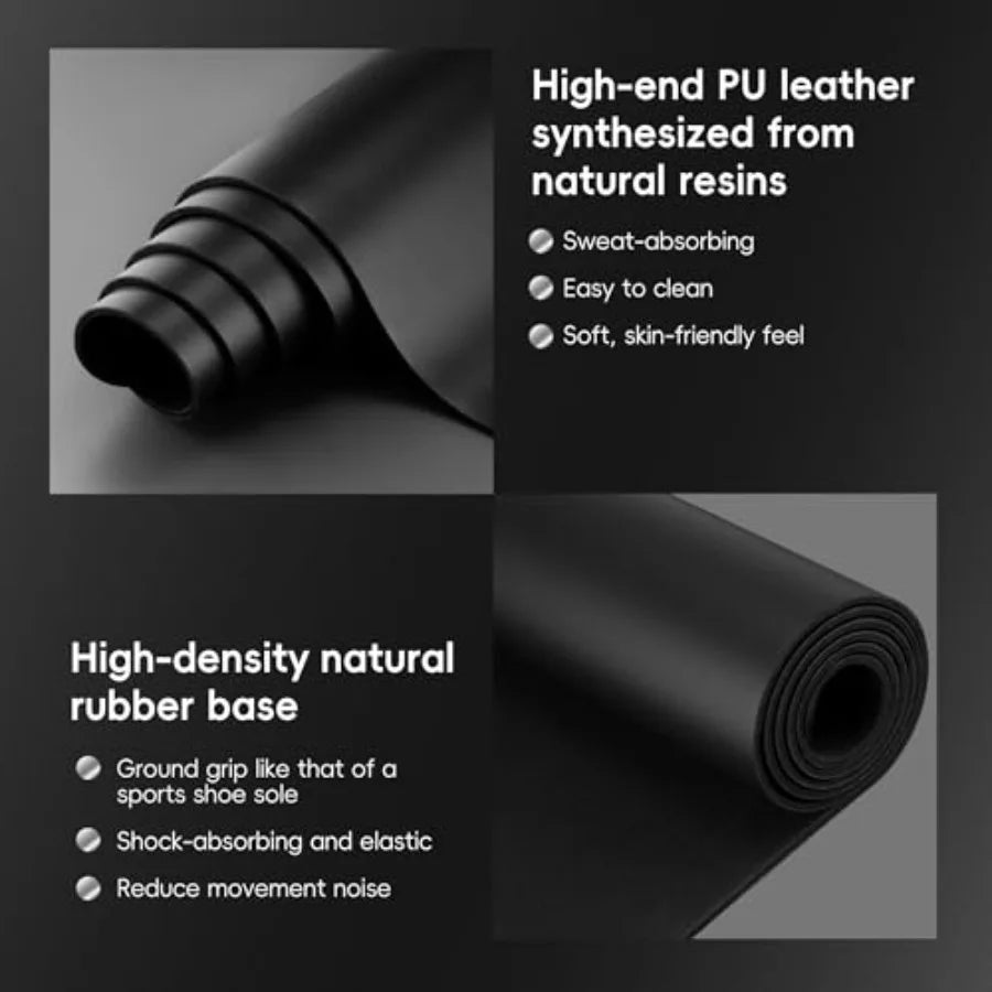 Non Slip PU And Natural Rubber Yoga Mat For Home Workouts