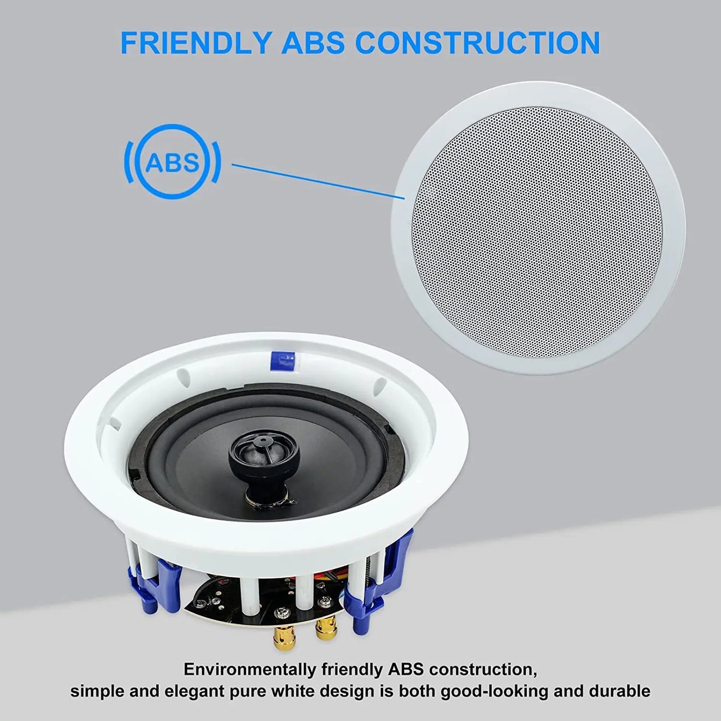 Herdio Two Way Ceiling Speakers Passive Flush Mount