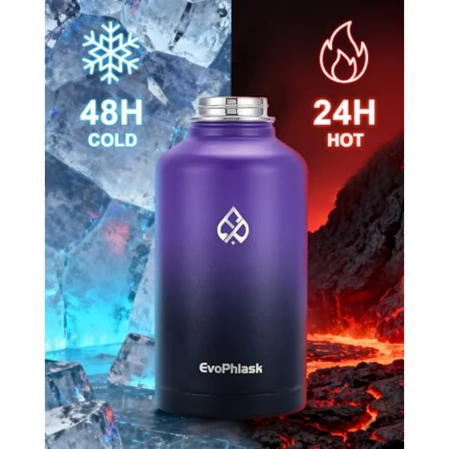 Premium Vacuum Insulated Stainless Steel Water Bottle With Strap