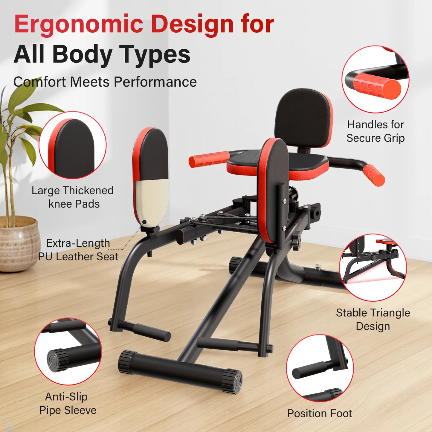 Foldable DualMotion Thigh Sculptor For Home Hip And Leg Workout