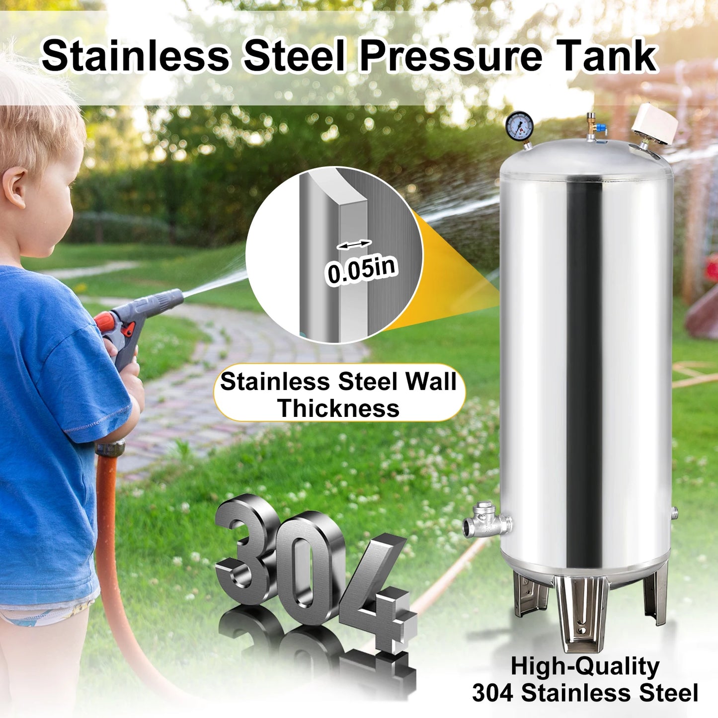 Well Water Pressure Tank With Mounting Kit For Home Farm