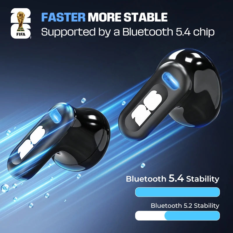 FIFA Wireless Bluetooth Earbuds With ENC Noise Cancelling Gaming Audio