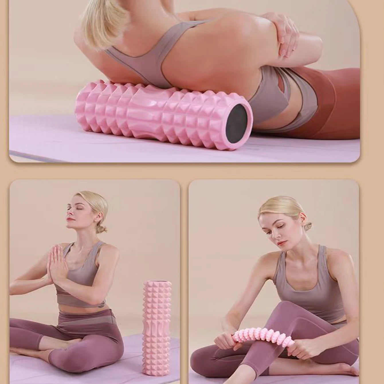 Fitness Foam Roller Yoga Pilates Muscle Relaxation Exercise Equipment
