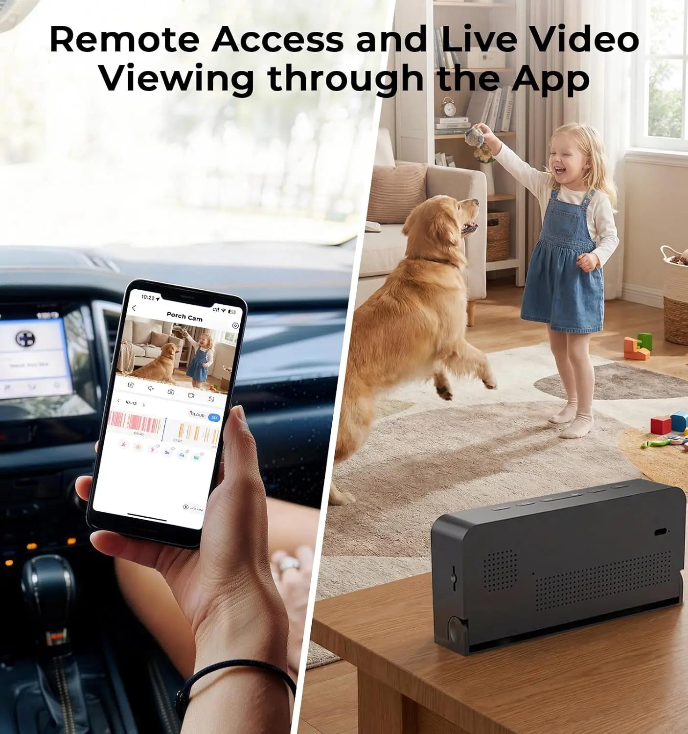 WESECUU Smart Clock Camera 2K Indoor Security Nanny Camera WiFi