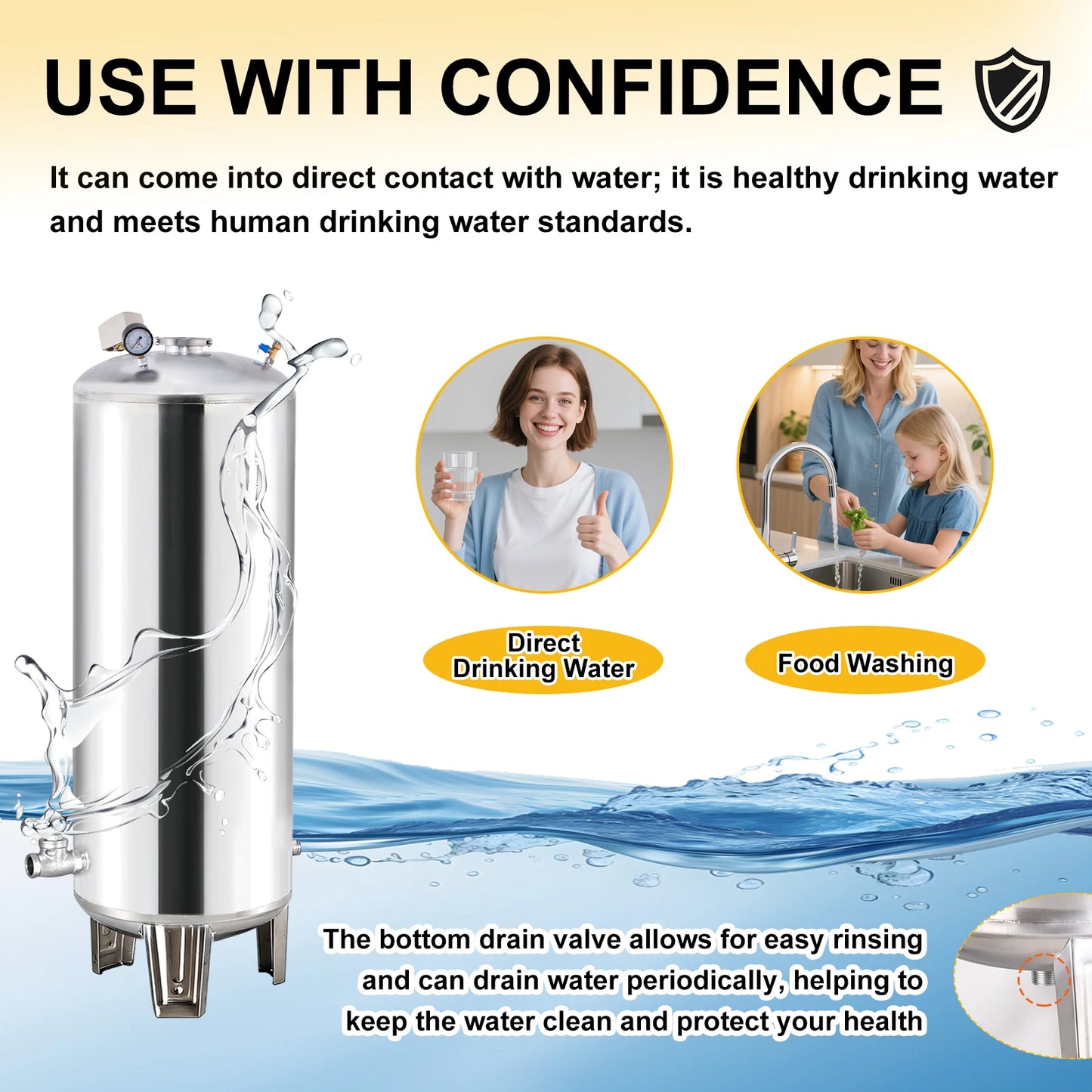 Well Water Pressure Tank With Mounting Kit For Home Farm