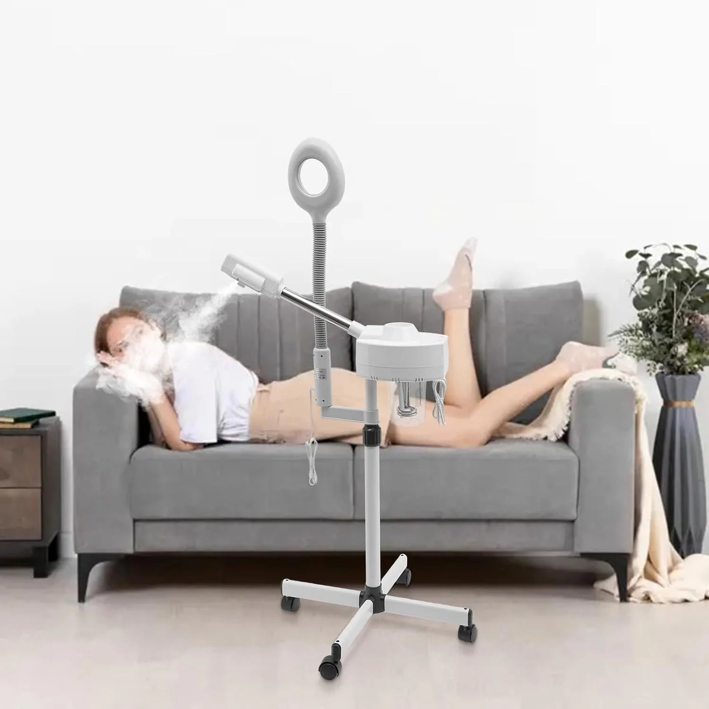 Professional Facial Steamer With Thermal Mist And Magnifying Glass