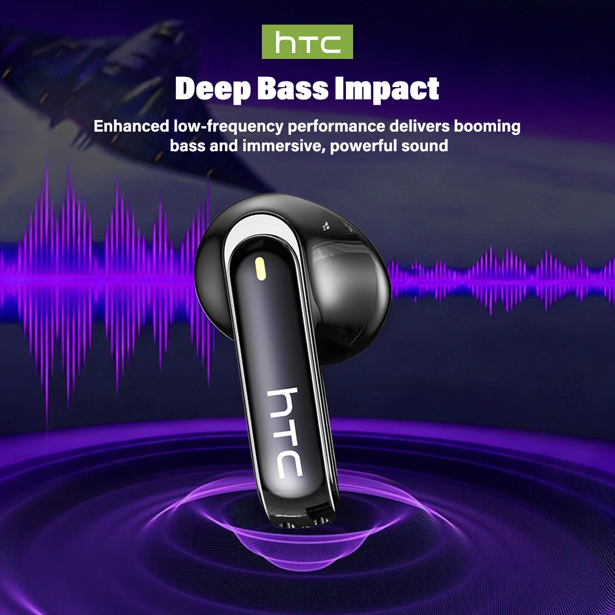 HTC NE70 Wireless Bluetooth Earphones With Active Noise Cancellation