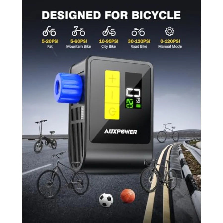 BL03 Bicycle Pump With Pressure Gauge 120 PSI Auto Stop