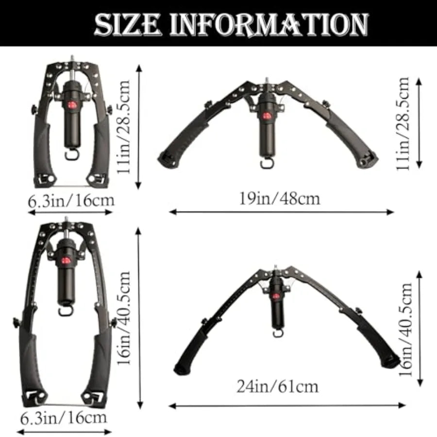 Hydraulic Arm Trainer And Chest Exerciser With 15 Level Resistance