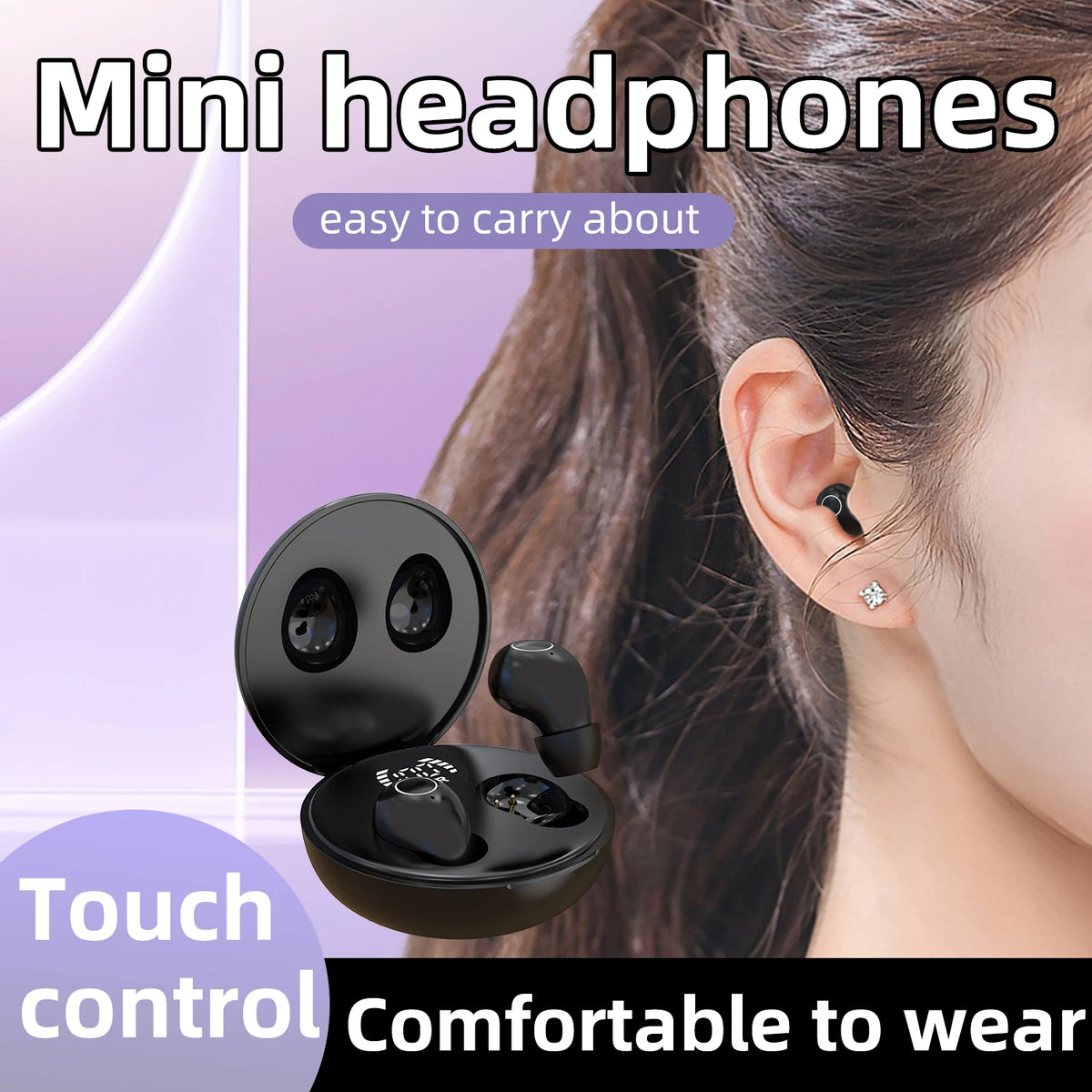 SHUKE Invisible Wireless Bluetooth Sleeping Earbuds With Noise Cancellation