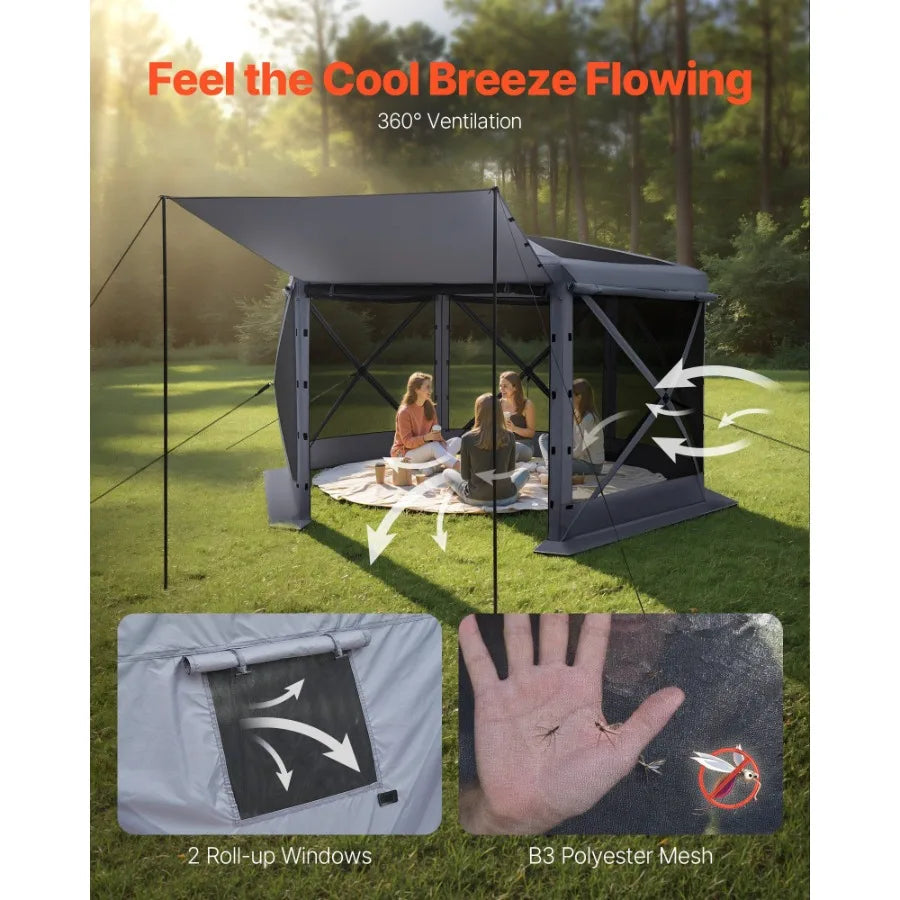 Pop Up Gazebo Screen Tent With Bite Proof Mesh Bag