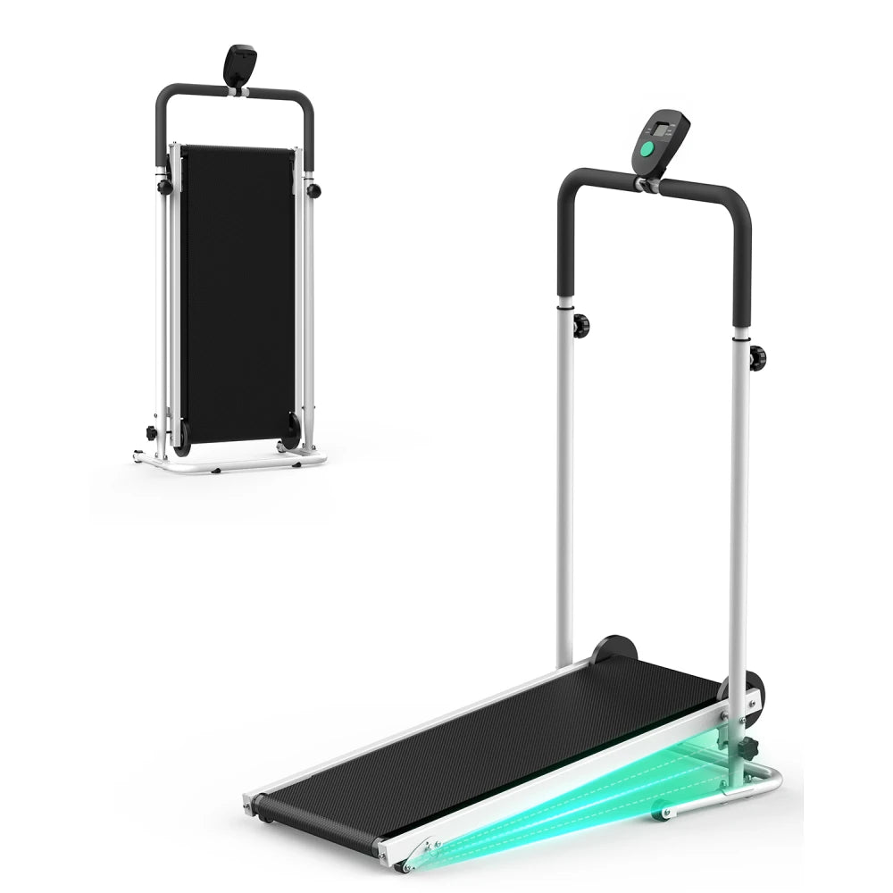 AKLUER Non-Electric Treadmill With Dual Flywheels And Fixed Incline
